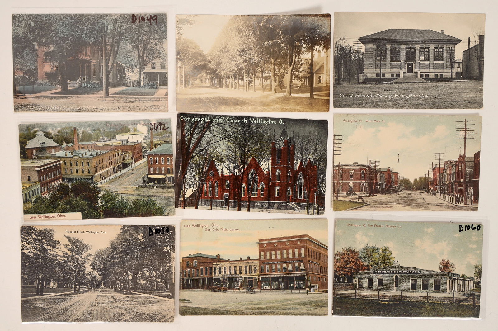 Lorian Co.; Wellington; Street Scenes 9 Postcards [187669] (1 of 3)