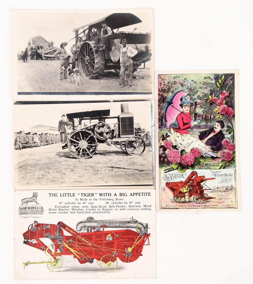 Postcards, Trade Cards - Threshers, c1880s-1900 (4) [188916] (1 of 2)