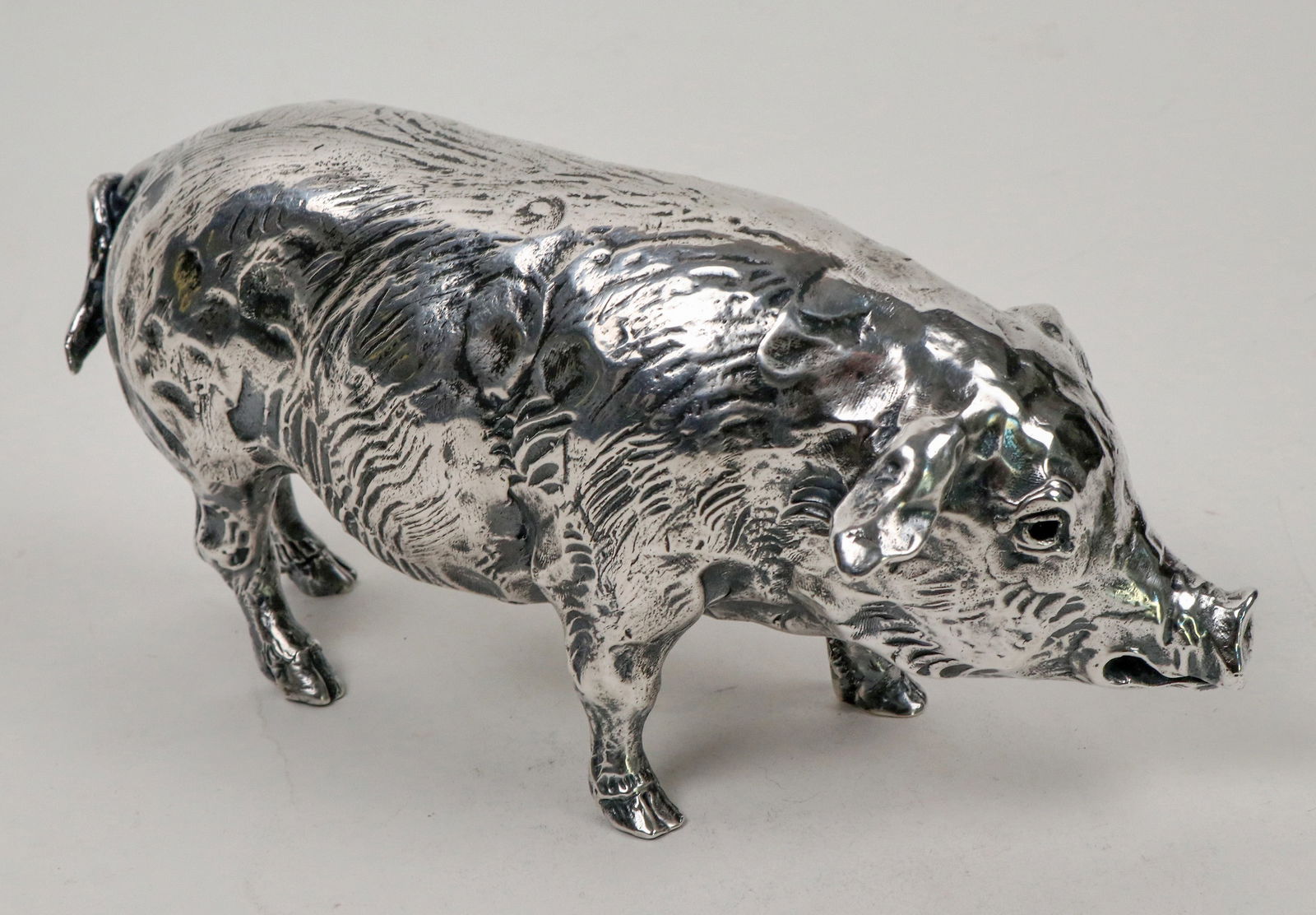 Cast Silver Pig (102t oz, 999 fine) 25th Nugget Rib Cook Off, 2013 [190387]