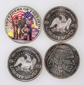 One Ounce Silver Rounds (4) [190189]