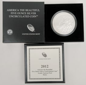 America The Beautiful Five Ounce Silver: Acadia [189895]