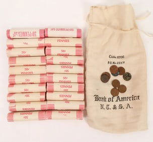 Lincoln Cent BU Rolls (20) [190875]