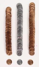 Lincoln Cent BU Rolls (3) [188388]