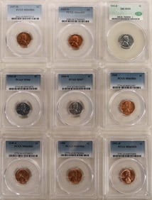 Lincoln Cents MS65 & Above (9) [188375]