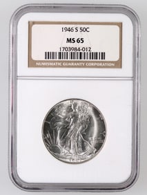 Walking Liberty Half Dollar: 1946-S MS 65 [190035]