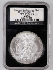 American Eagle Silver Dollar 2012-S MS 70 [190044]