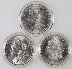 Gem BU+ Morgan Dollars (3) [190194]