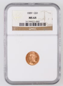 Indian Princess Head $1 Gold 1889 MS 64 [190039]