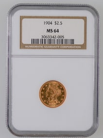 Liberty Head $2 1/2 Gold 1904 MS 64 [190041]