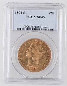 Liberty Head $20 Gold: 1894-S XF 45 [189998]