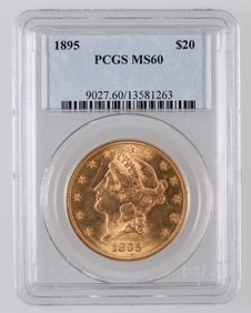 Liberty Head $20 Gold: 1895 MS 60 [189991]