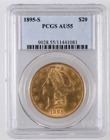 Liberty Head $20 Gold: 1895-S AU 55 [189980]