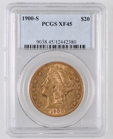 Liberty Head $20 Gold: 1900-S XF 45 [189994]