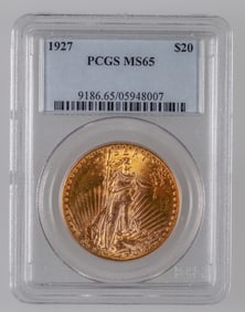 St. Gaudens $20 Gold Piece: 1927 MS 65 [190052]