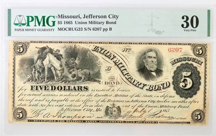 Union Military Bond $5 1865 [188018]