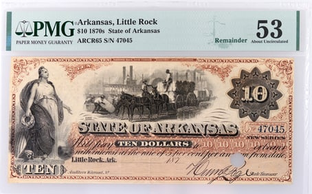 State of Arkansas $10 1870_ Cr. 65 [184566]