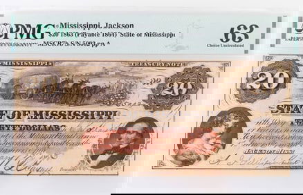 Mississippi Criswell 7b $20 Treasury Note [187416]