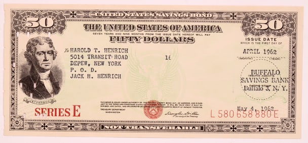 $50 Series E U. S. Savings Bond [186249]