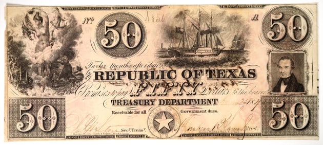 Republic of Texas, Criswell A7, $50 [184691]