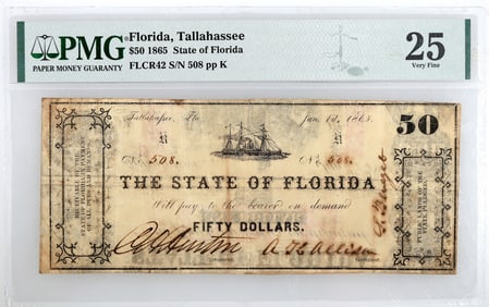 State of Florida $50 1865 [188021]