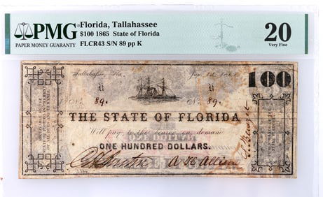 Florida CR 43 $100 Confederate Currency [185156]