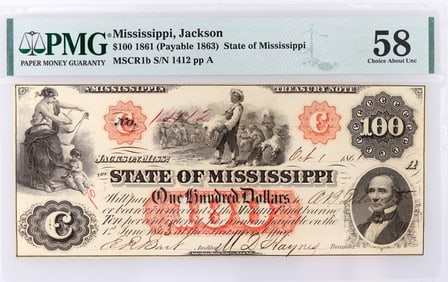 Mississippi Criswell 1b $100 Treasury Note [185149]