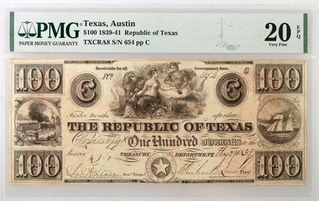 Republic of Texas $100 CR-A-8 [188006]