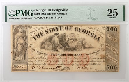State of Georgia $500 1864 [188009]