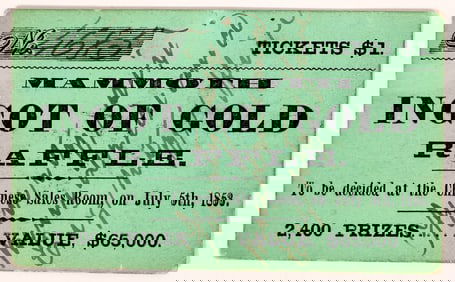 Raffle Ticket for an Ingot of Gold, San Francisco, 1853 [179364]