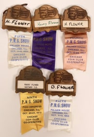 Professional Numismatics Guild Badges 1967-72  (5) [118902]