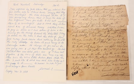 Counterfeit Bill Defense Letter, Ontario Bank 1824 [188202]