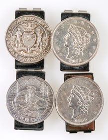 Silver Coin Replica Money Clips (4) [190867]