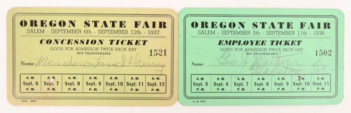 Oregon State Fair Good For Passes, 2 [190592]