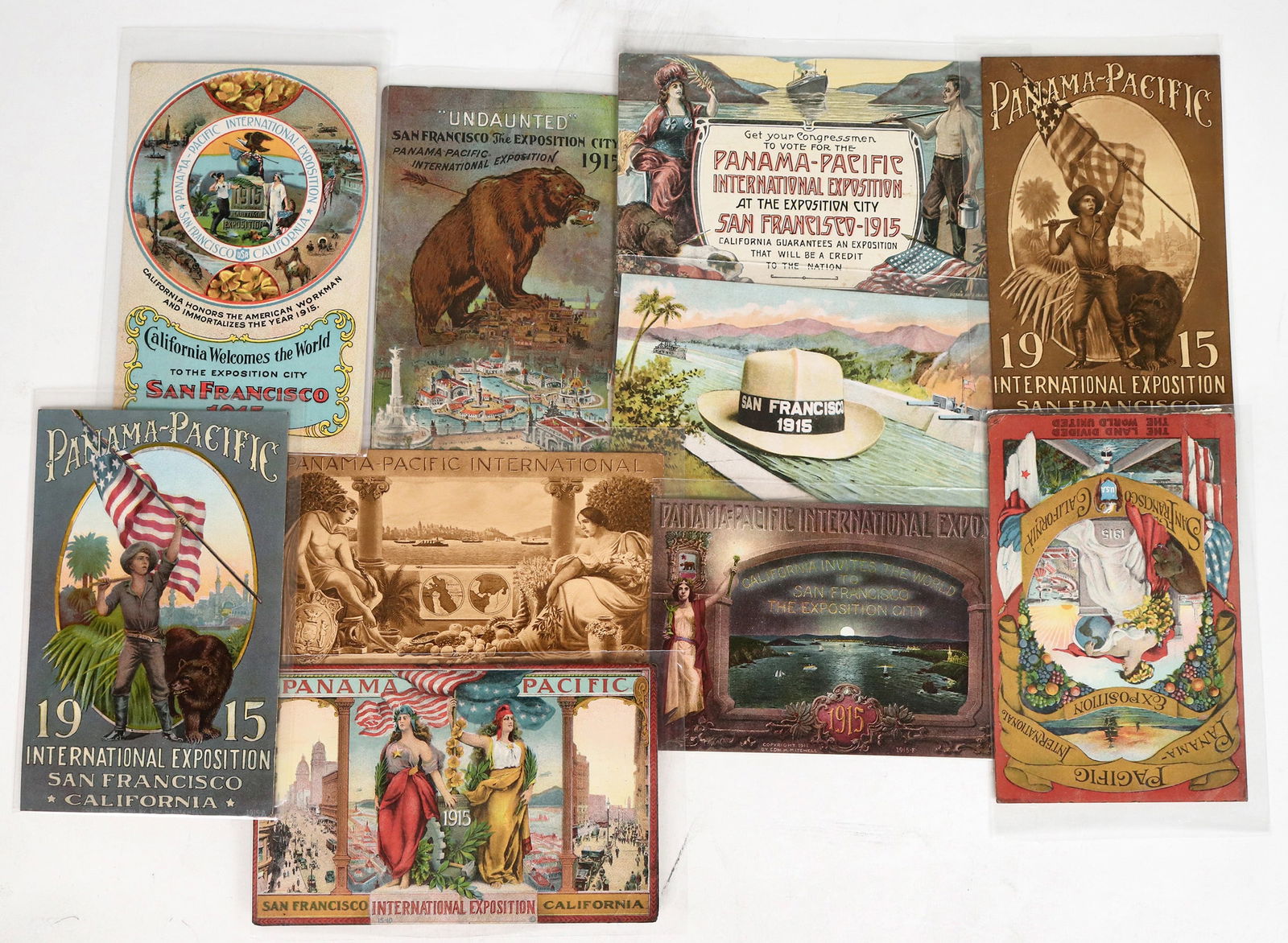 Panama-Pacific Expo Promo Postcards 1912-15 (10) [180492] (1 of 2)