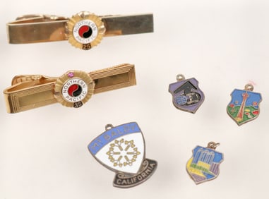 Century 21 Expo Badges & N. Pac RR Tie /Clips  (6 pieces) [190060]