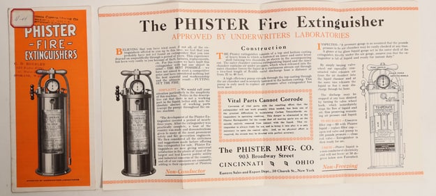 Phister Fire Extinguisher ad brochures [190906]