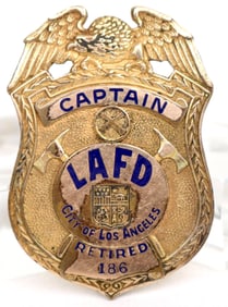 Los Angeles Fired Dept Captain Badge [188441]
