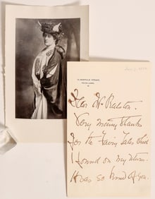 Jersey Lillie Langtry, British Stage Actress Autograph 1880 ALS [184214]