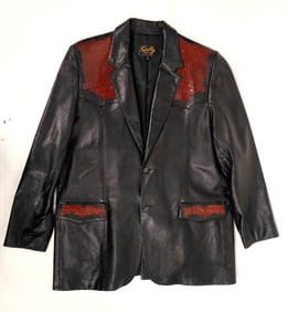 Clint Walker's Leather Western Coat [190007]