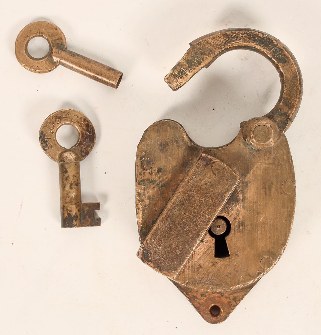 Central Pacific RR Brass Lock [189923] (1 of 4)