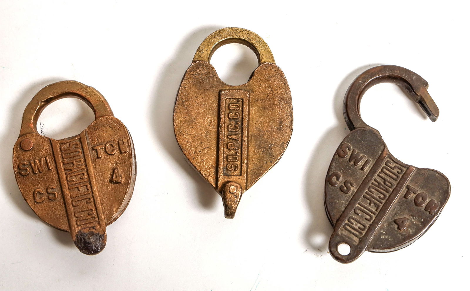 Southern Pacific Railroad Switch Locks (3) [191207] (1 of 2)