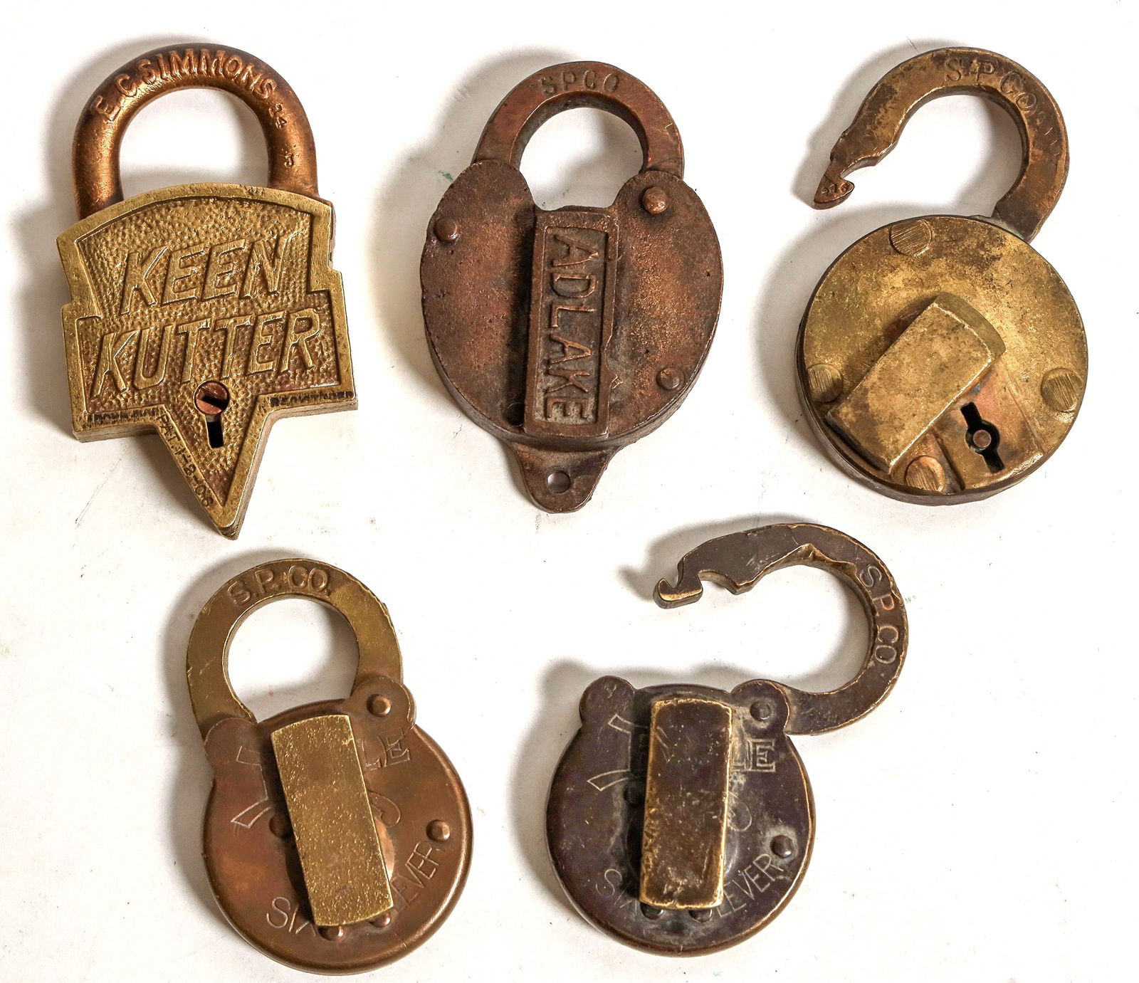Southern Pacific Railroad Padlocks Group (5) [191204] (1 of 2)