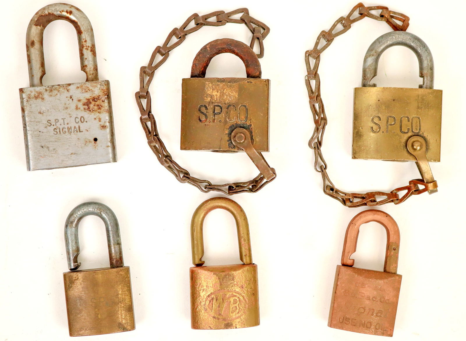 Southern Pacific Railroad 'Signal' Locks (6) [191218] (1 of 5)