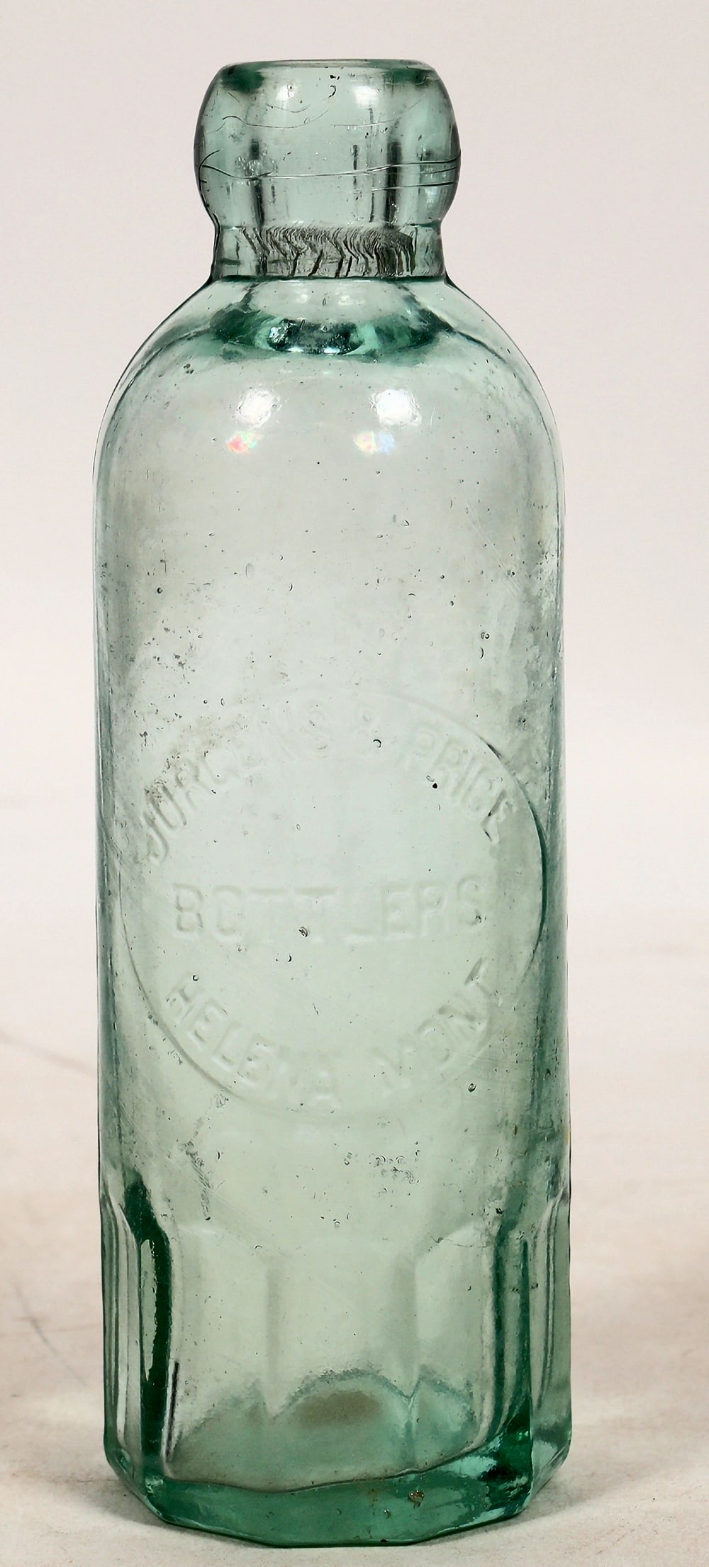 Jurgens & Price, Helena Aqua Hutch, Mug Base [193560]: Jurgens & Price, Helena Aqua Hutch, Mug Base. Minor inside stain. no chips or scratches evident.[]Date: Country (if not USA): State: MontanaCity: HelenaProvenance: