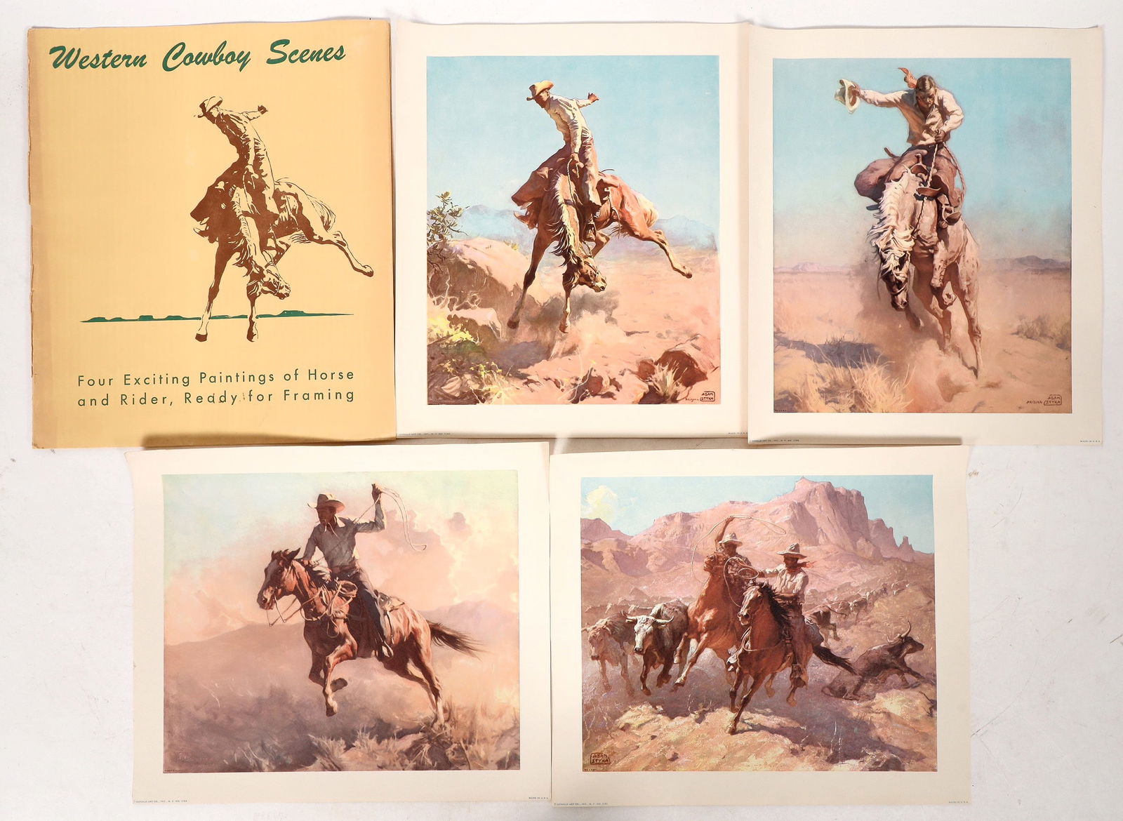 Western Cowboy Scenes Folio (4), Styka [193436] (1 of 1)