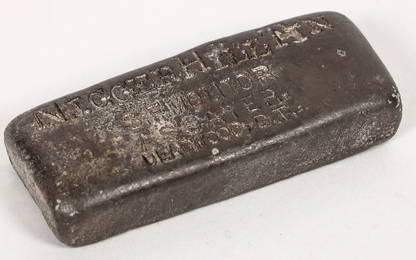 Molitor Tin Ingot, c 1884, Deadwood, D. T. [191676]
