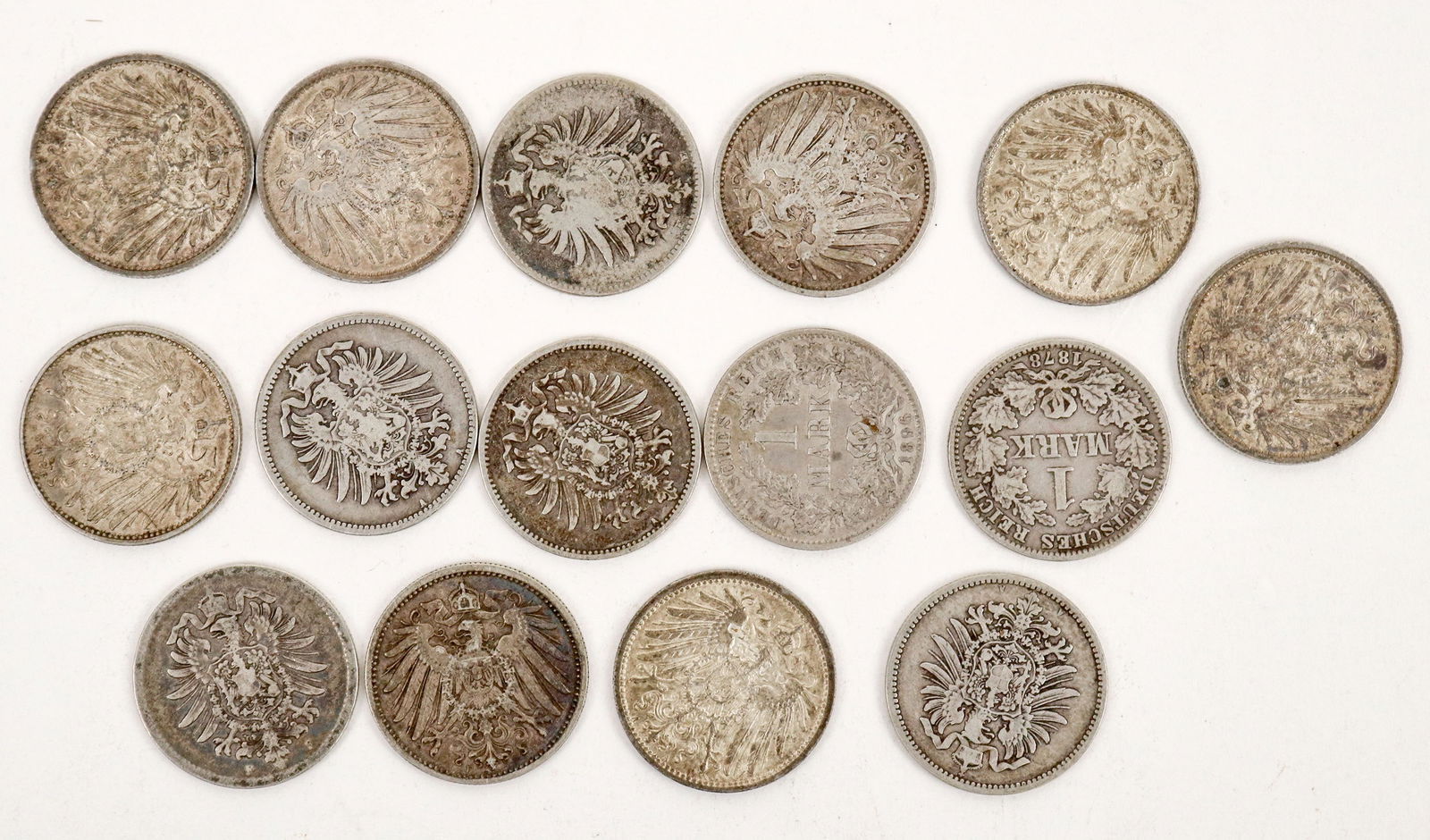 German One Mark Silver Coins (15) [191115] (1 of 2)