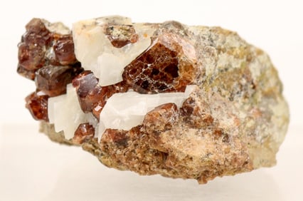 Garnet Crystal & Calcite Specimen [191312]