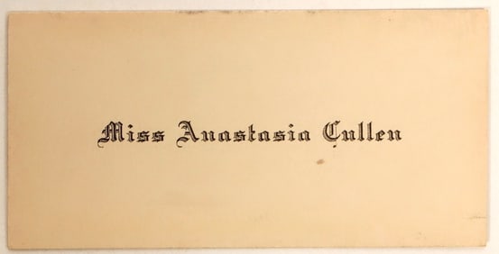 Miss Anastasia Cullen Calling Card [191132]
