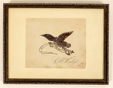 Signed eagle illustration, E.F. Hurlbut [190914]